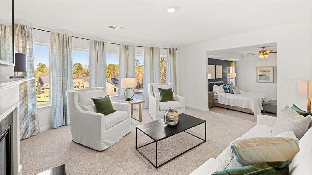 Furnished interior view inside a new home in Heritage Pointe, Senoia (Image 8).