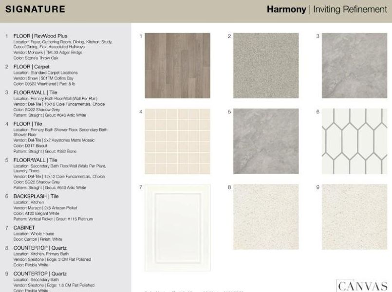 177 Goorawing Lane design selections. Home is currently under construction and selections are subject to change.