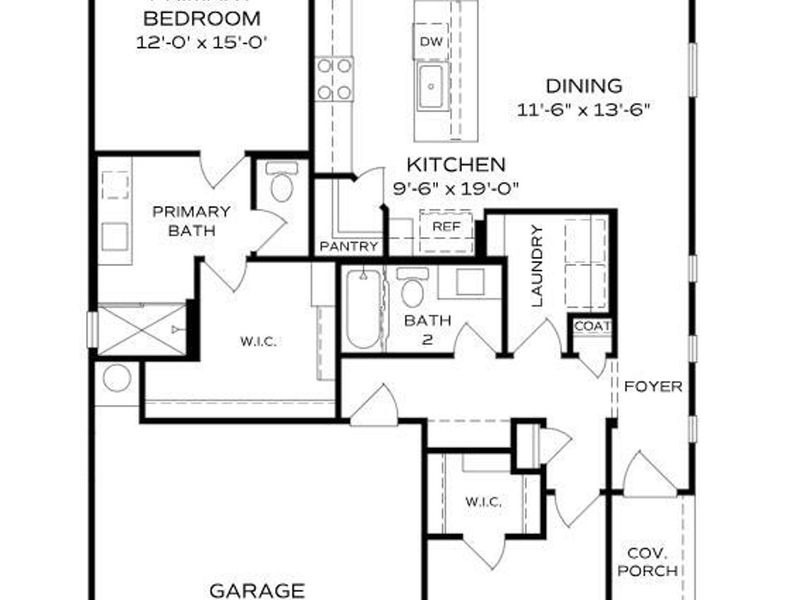 2D floor plan layout of this home in South Ranch Destination Collection, Prescott, AZ (Image 3).