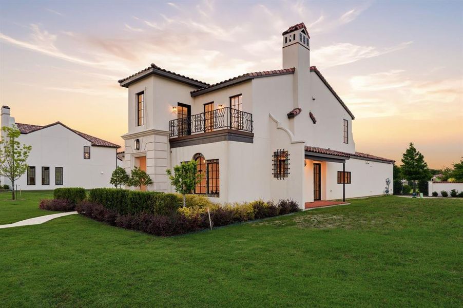 Front exterior of a new home in , Flower Mound, TX, highlighting curb appeal (Image 24). Front exterior of a new home in , Flower Mound, TX, highlighting curb appeal (Image 24).