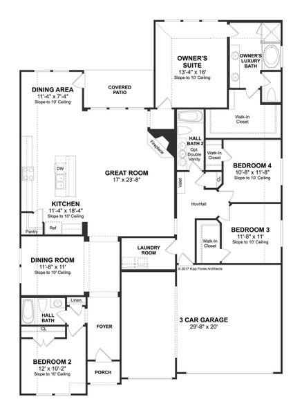 2D floor plan layout for the Walden by K. Hovnanian® Homes in Tejas Landing, Needville, TX (Image 3). 2D floor plan layout for the Walden by K. Hovnanian® Homes in Tejas Landing, Needville, TX (Image 3).