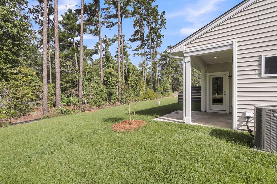 Exterior details and patio area of a home in Hammock Walk at Nexton, Summerville (Image 21).