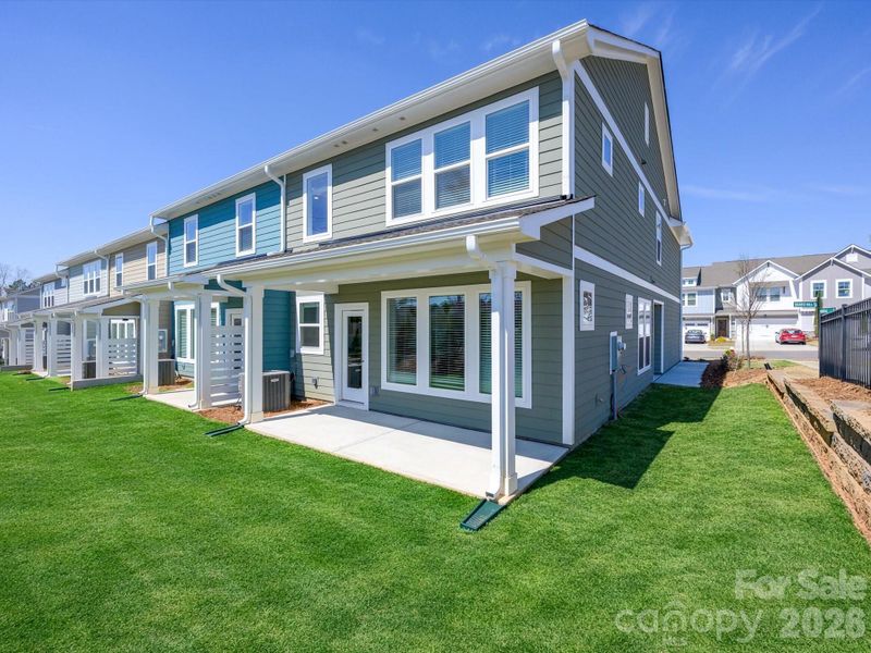 Exterior details and patio area of a home in Westview Towns, Waxhaw (Image 4).