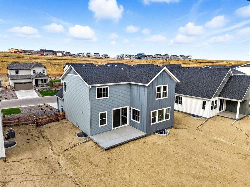 Exterior details and patio area of a home in The Town Collection at Independence, Elizabeth (Image 4). Exterior details and patio area of a home in The Town Collection at Independence, Elizabeth (Image 4).