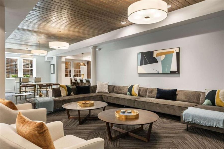 Furnished interior view inside a new home in , Atlanta (Image 3).