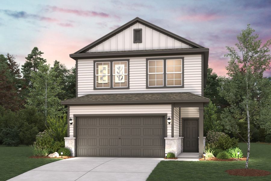 A house with a garage. A house with a garage.