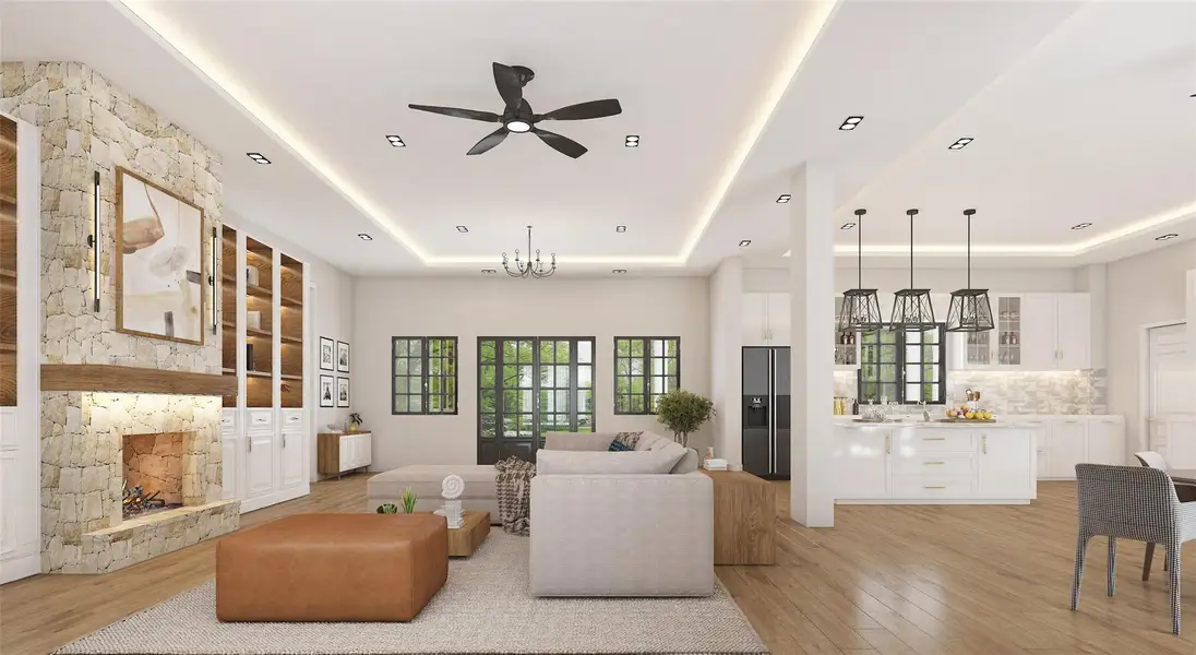 Furnished interior view inside a new home in , Dripping Springs (Image 3).