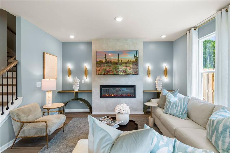 Furnished interior view inside a new home in Abbotts Crossing, Conyers (Image 38). Furnished interior view inside a new home in Abbotts Crossing, Conyers (Image 38).