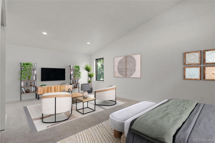 Upper level loft/secondary suite. Virtually Staged Upper level loft/secondary suite. Virtually Staged