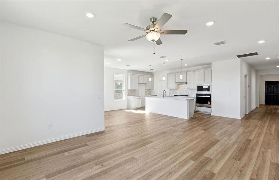 Open concept throughout main living areas