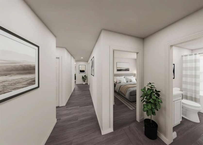 Furnished interior view inside a new home in Whispering Winds, Alvord (Image 5).