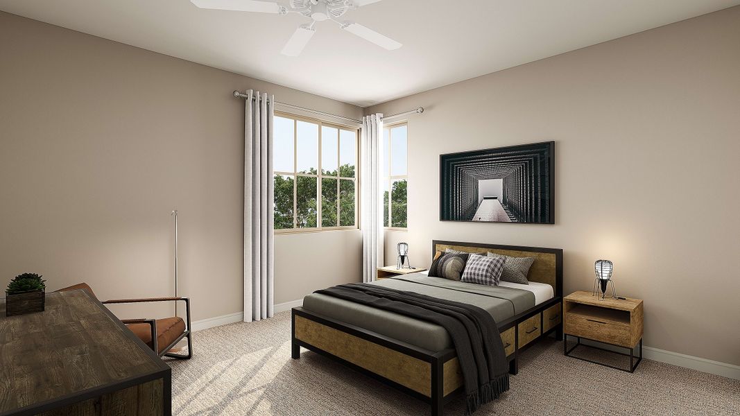 Representative furnished interior of a home built from the Viridian Plan 4004 by Tri Pointe Homes in Waterston Central, Gilbert (Image 24).