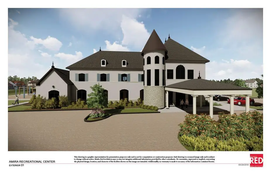 Architectural Rendering of the Amira Recreational Facility,