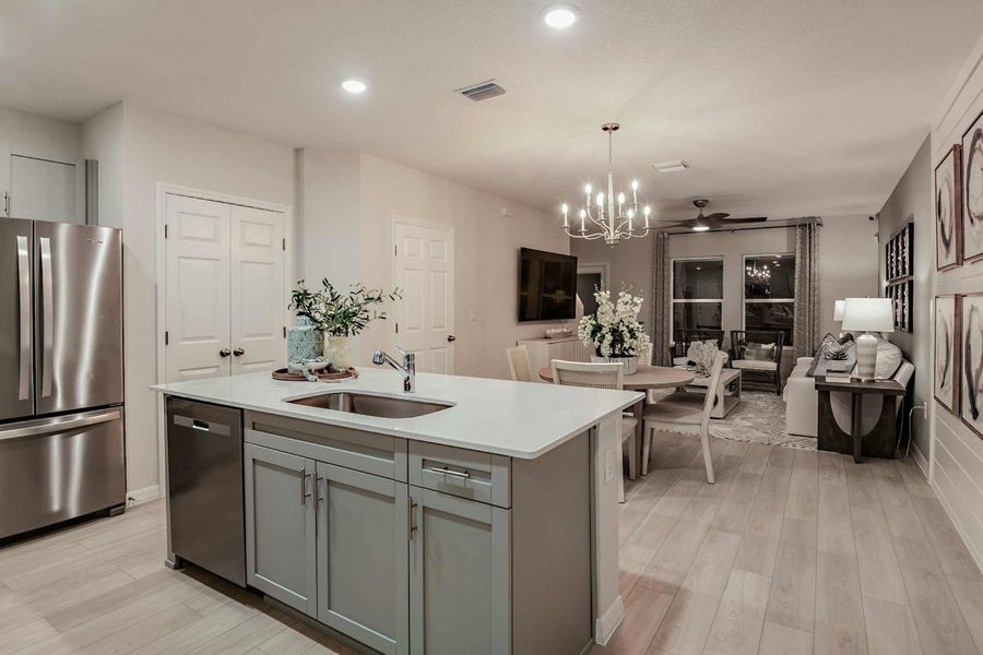 Representative furnished interior of a home built from the Barcelona by Casa Fresca Homes in Pasadena Woods, Dade City (Image 8). Representative furnished interior of a home built from the Barcelona by Casa Fresca Homes in Pasadena Woods, Dade City (Image 8).