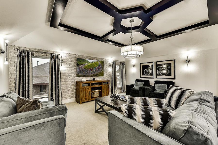 Representative furnished interior of a home built from the Grand South Pointe by Grand Homes in Grand Oaks, Celina (Image 14).