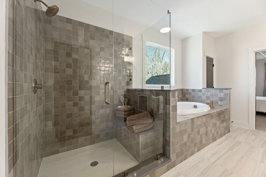 Representative furnished interior of a home built from the Belville by Peachtree Residential in Arden on Lanier, Cumming (Image 8).