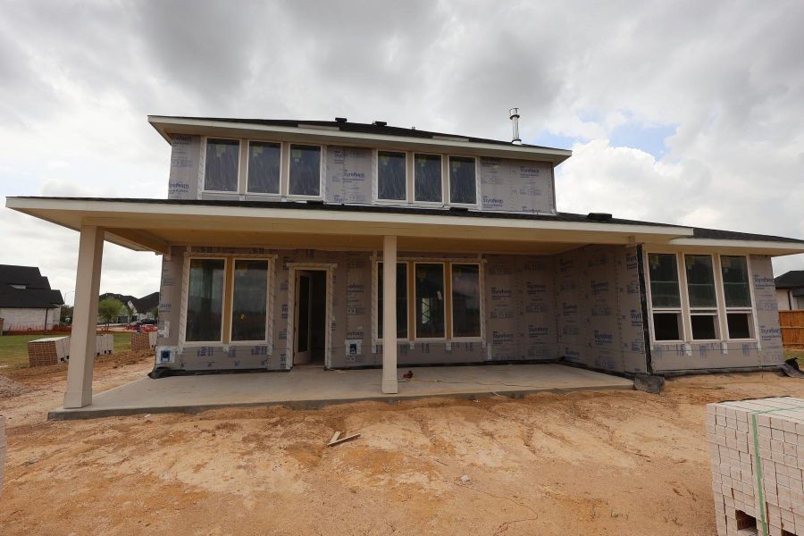 In-progress construction of a new home in Dunham Pointe, Cypress, TX (Image 3).
