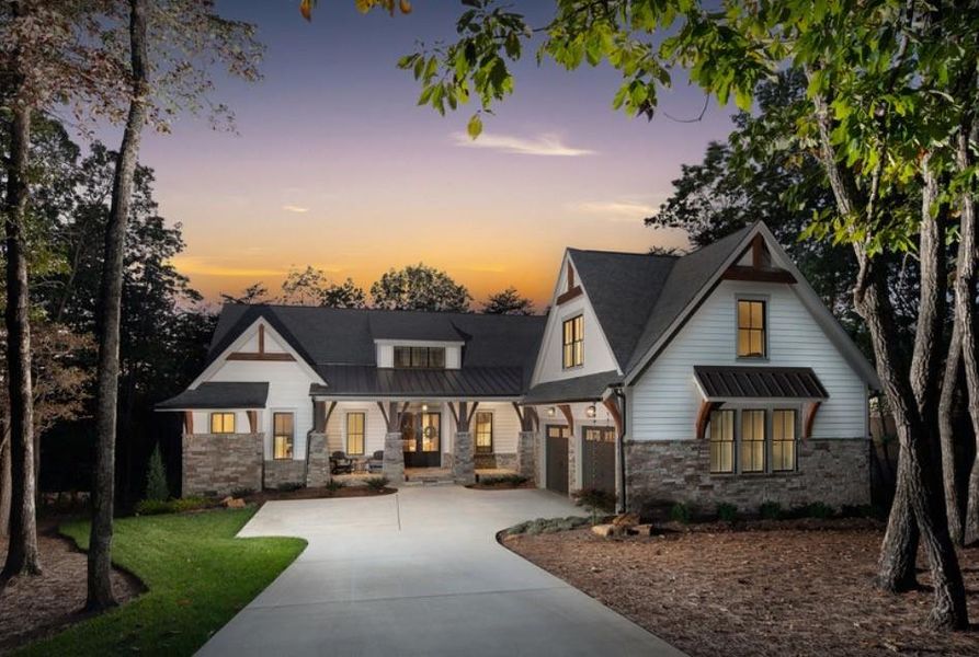 Front exterior of a new home in , Dahlonega, GA, highlighting curb appeal (Image 2). Front exterior of a new home in , Dahlonega, GA, highlighting curb appeal (Image 2).