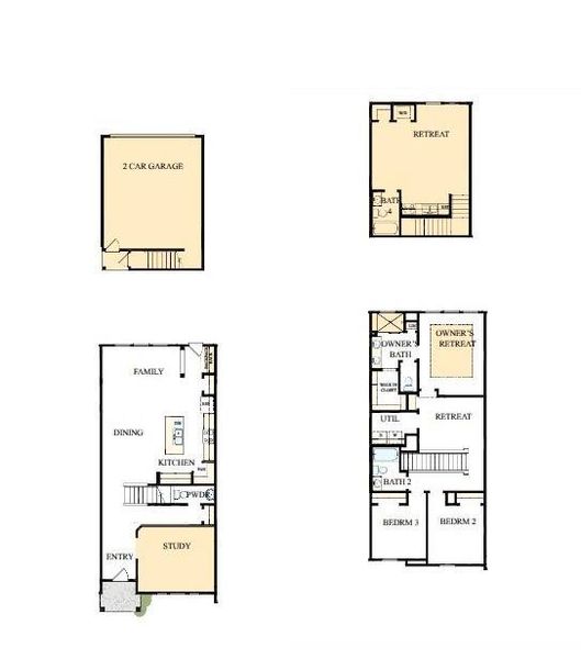2D floor plan layout of this home in North Creek Village, Huntersville, NC (Image 2). 2D floor plan layout of this home in North Creek Village, Huntersville, NC (Image 2).