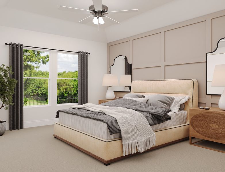 Representative furnished interior of a home built from the Daisy by Beazer Homes in Saratoga: Fields 40', Aubrey (Image 4). Representative furnished interior of a home built from the Daisy by Beazer Homes in Saratoga: Fields 40', Aubrey (Image 4).