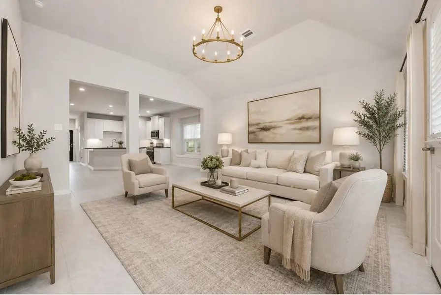 Furnished interior view inside a new home in Willow Trace, Spring (Image 11).