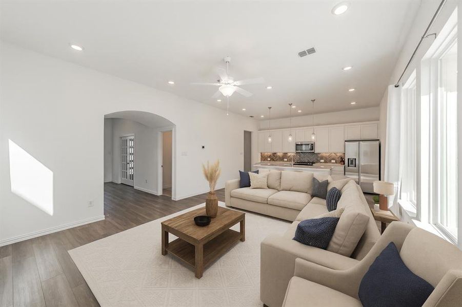 Virtually staged photo