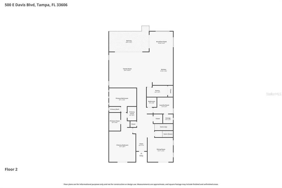 2D floor plan layout of this home in , Tampa, FL (Image 47).