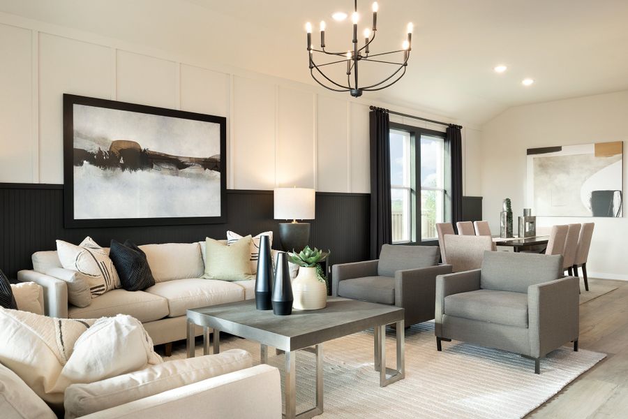 Representative furnished interior of a home built from the Upton by Scott Felder Homes in Crown Ridge Manor, San Antonio (Image 7).