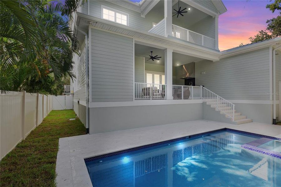 Exterior details and patio area of a home in , Tampa (Image 39).
