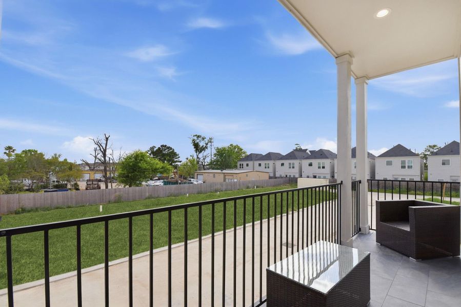 Exterior details and patio area of a home in , Houston (Image 27).