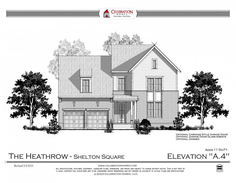 Representative rendering of the exterior for the Heathrow by Celebration Homes (Image 7).