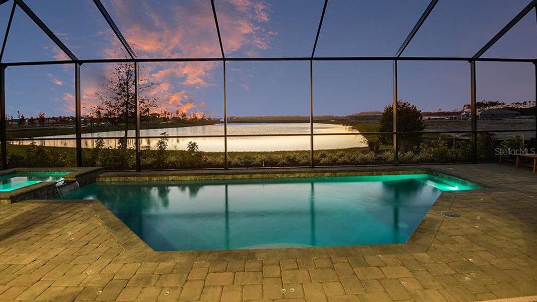 Exterior details and patio area of a home in Esplanade at Center Lake Ranch, St. Cloud (Image 22).