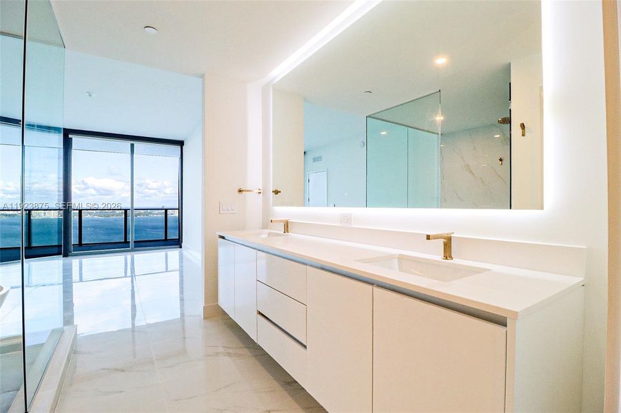 Furnished interior view inside a new home in , Miami (Image 39).