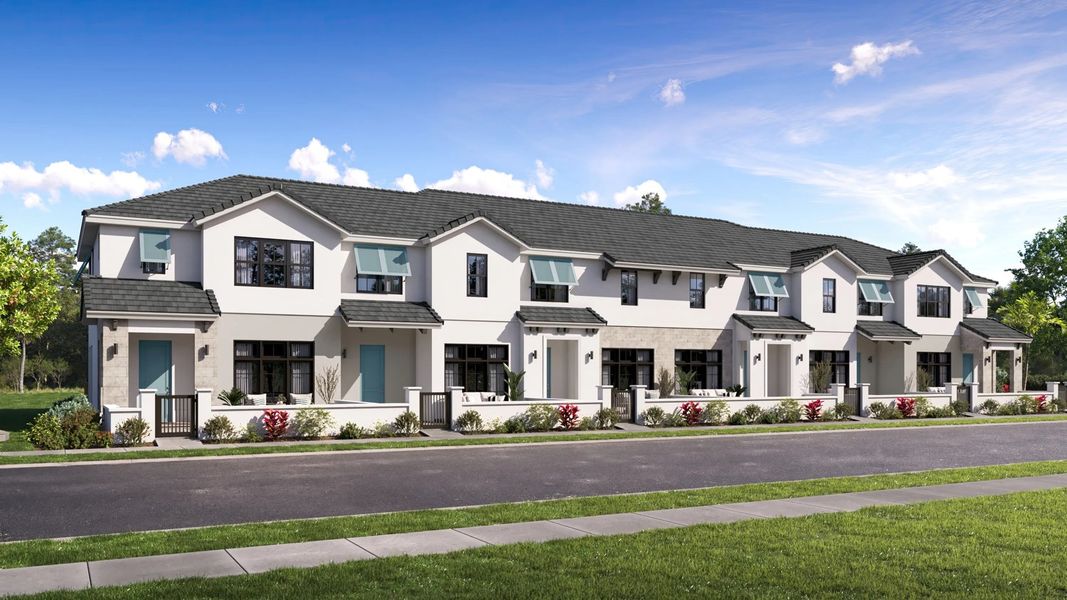 Exterior E with landscaping
