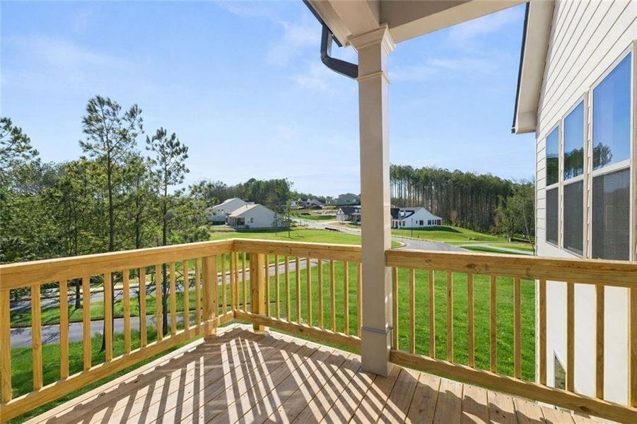 Exterior details and patio area of a home in Soleil Belmont Park, Canton (Image 3).