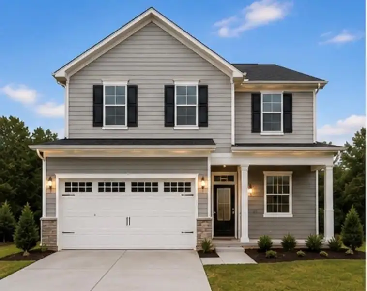 Front exterior of a new home in , Locust Grove, GA, highlighting curb appeal (Image 1). Front exterior of a new home in , Locust Grove, GA, highlighting curb appeal (Image 1).