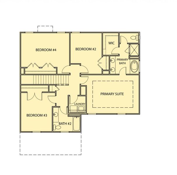 2D floor plan layout for the Axley by Kerley Family Homes in Carter Grove, Cartersville, GA (Image 4).