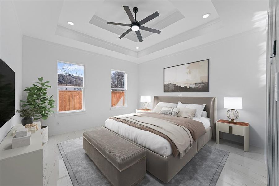 Furnished interior view inside a new home in , Dallas (Image 12).