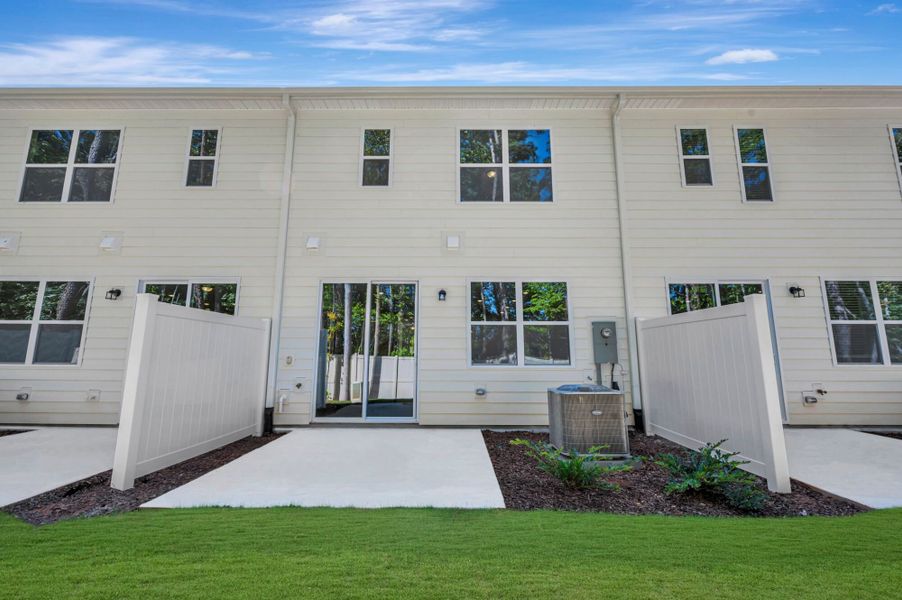Exterior details and patio area of a home in Ashmore Townes, Garner (Image 4).