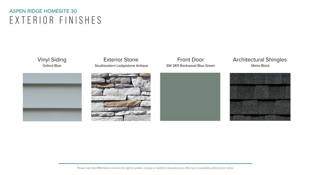 Sample of building materials used in homes in Aspen Ridge, Lyman (Image 27). Sample of building materials used in homes in Aspen Ridge, Lyman (Image 27).