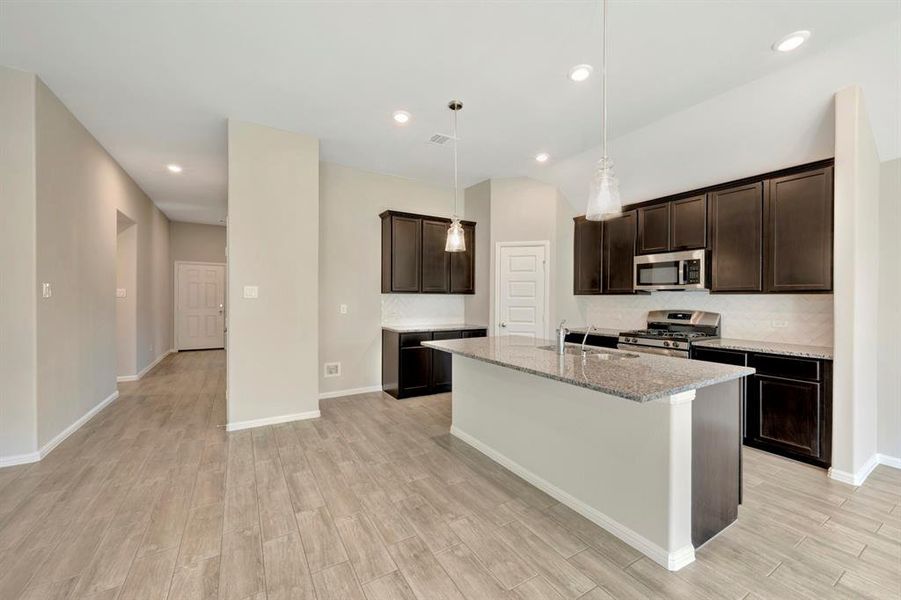 Furnished interior view inside a new home in Woodstone, Providence Village (Image 7). Furnished interior view inside a new home in Woodstone, Providence Village (Image 7).