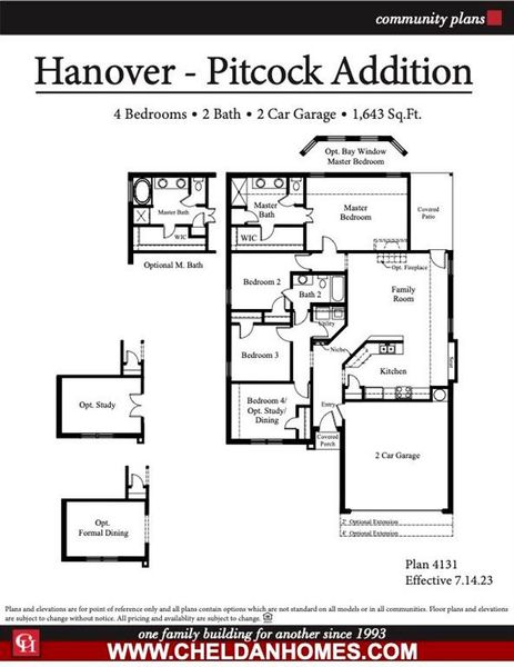 2D floor plan layout of this home in Pitcock Addition, Graham, TX (Image 3).