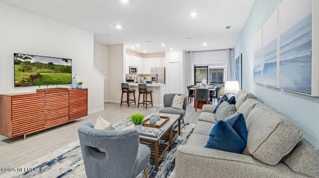 Furnished interior view inside a new home in Silver Falls Townhomes at Silverleaf, St. Johns (Image 6).