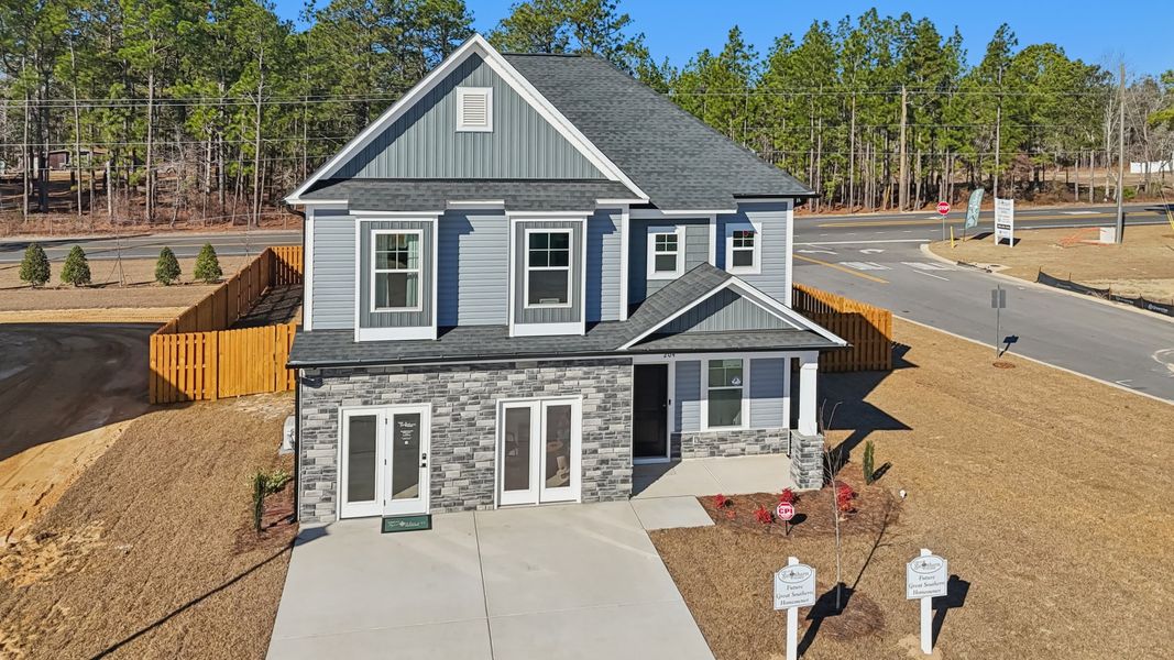 Representative exterior photo of a completed home built from the Makenzie II by Great Southern Homes in Peachtree Hills, Lexington, SC (Image 34).