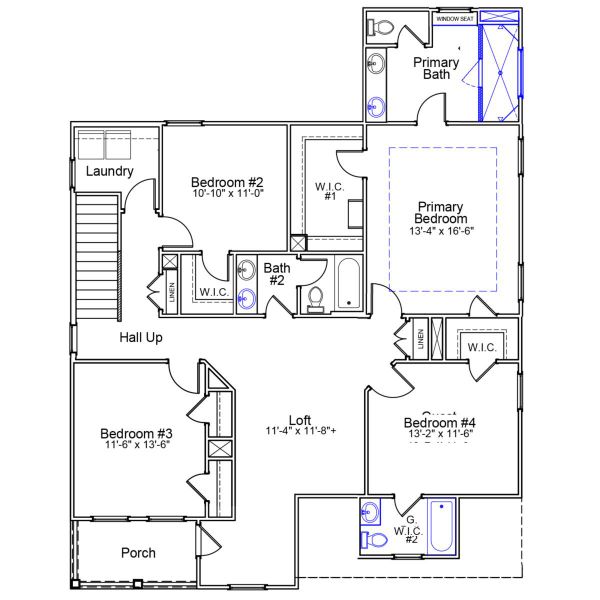 2D floor plan layout of this home in Sweetbrier, Durham, NC (Image 3).