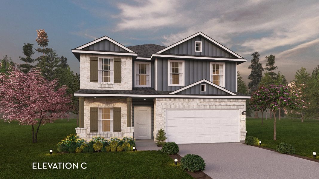 Representative exterior photo of a completed home built from the Trinity by CastleRock Communities in Newport, Crosby, TX (Image 63).