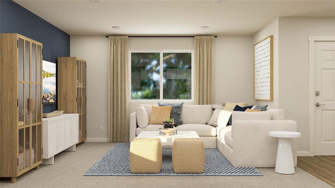 Living area featuring healthy amount of natural light Living area featuring healthy amount of natural light