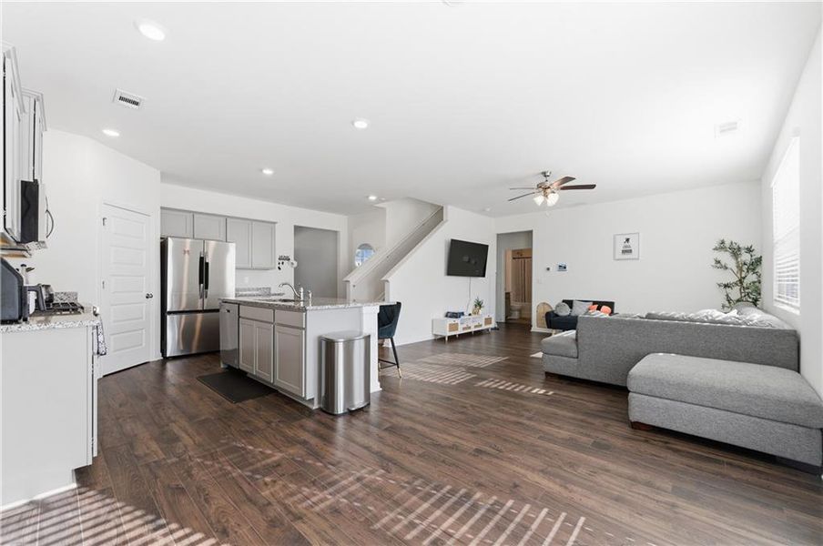 Furnished interior view inside a new home in Brooks Village, Dacula (Image 16).