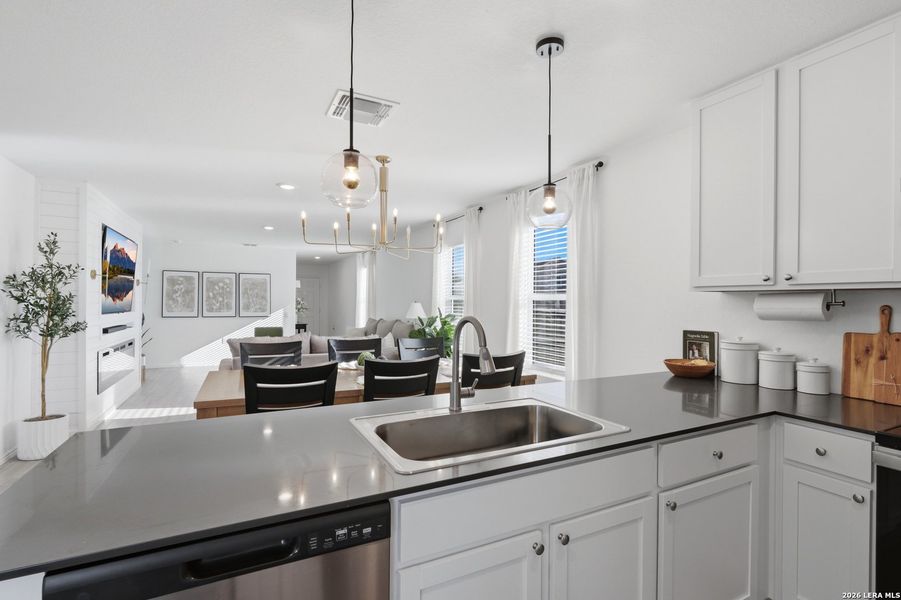 Furnished interior view inside a new home in Mission del Lago, San Antonio (Image 7). Furnished interior view inside a new home in Mission del Lago, San Antonio (Image 7).