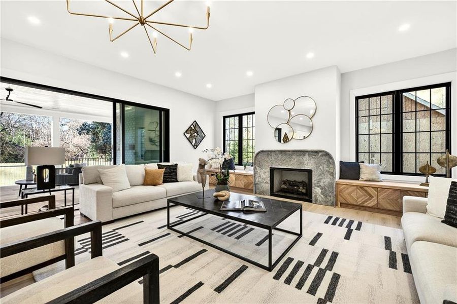 Furnished interior view inside a new home in , Atlanta (Image 12).